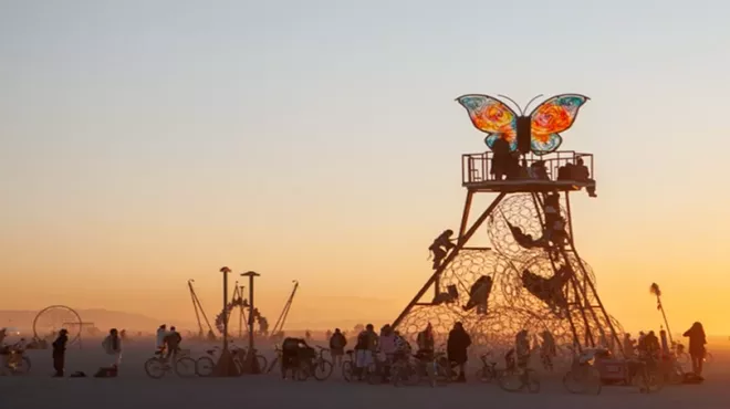 Image: Infinite Moment: Burning Man on the Horizon
