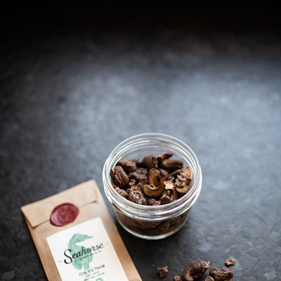 Still Vibrato coffee cashews with Seahorse Chocolate