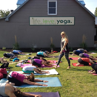Easy flow yoga is even better outdoors!