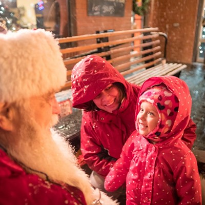 Santa Visits in Downtown Bend