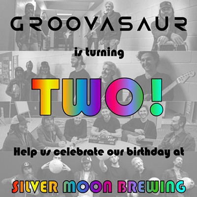 Groovasaur's 2nd Birthday Party Poster
