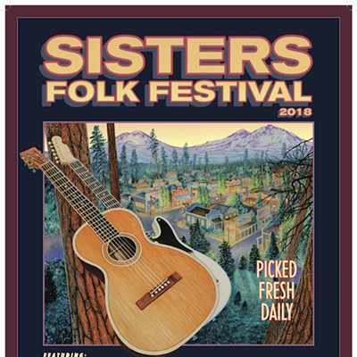Dennis McGregor's Sisters Folk Fest posters run the gamut from political and silly, to art inspired by traditional themes