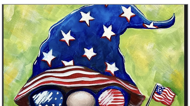 Image: 07/01- (Wednesday) Cute Patriotic Gnome Paint Party @ SCP Hotel in Redmond