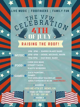 Image: 4th of July Event for the Veterans of Foreign Wars (VFW)