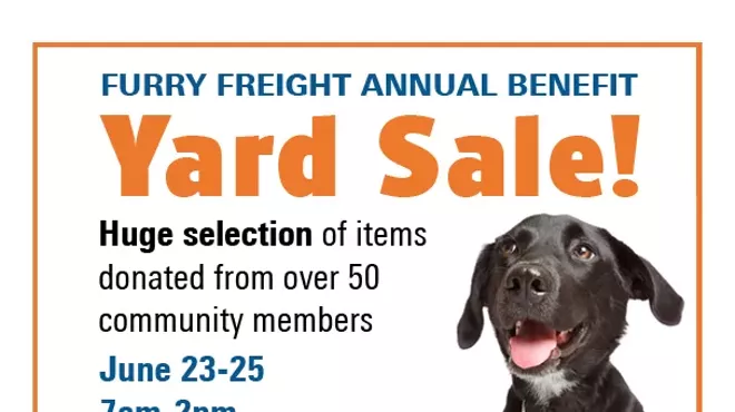 Image: 6th Annual Yard Sale Benefiting Furry Freight Shelter Transport!