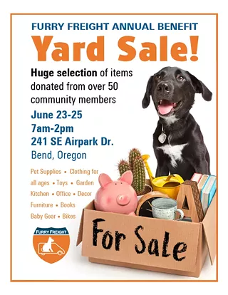 Image: 6th Annual Yard Sale Benefiting Furry Freight Shelter Transport!
