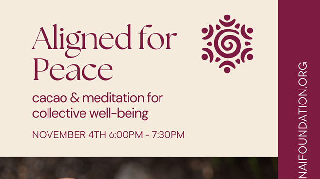 Image: Aligned for Peace: Cacao & Meditation for Well-being