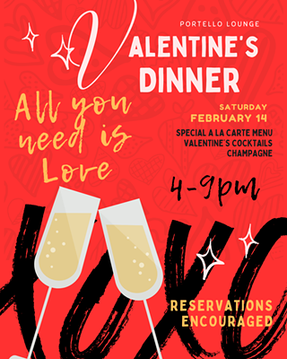 Image: All You Need is Love - Valentine's Dinner at Portello Lounge