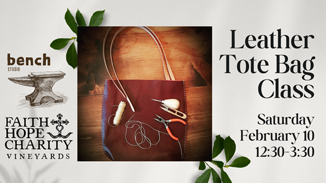 Image: Art at the Vineyard: Leather Tote Bag Class