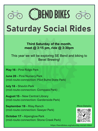 Image: Bend Bikes Saturday Social Ride to Bevel