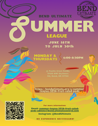 Image: Bend Ultimate: Summer League Registration, now through June 8th!