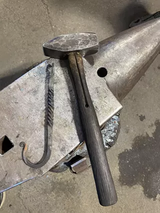 Image: Blacksmithing 101 - Forge a Metal Wall Hook *2 Session Series
