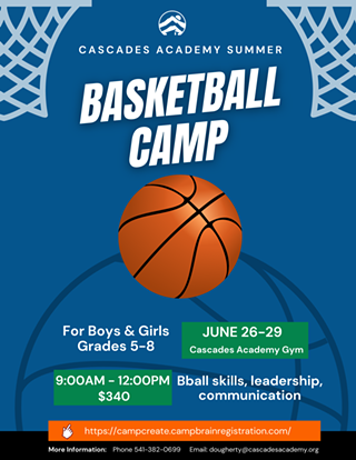 Image: Cascades Academy Summer Basketball Camp