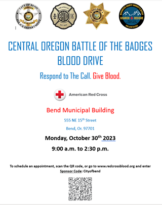 Image: Central Oregon Battle of the Badges Blood Drive