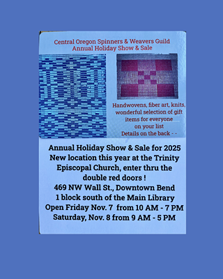 Image: Central Oregon Spinners & Weavers Guild: Annual Holiday Show & Sale