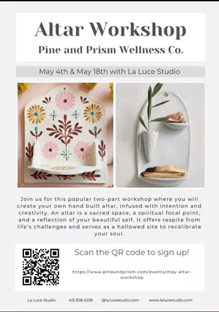 Image: Ceramic Altar Making Workshop with La Luce Studios + Pine & Prism