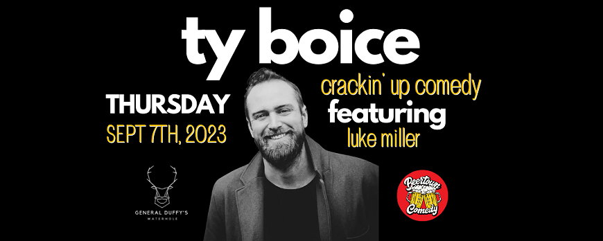 Ty Boice @ General Duffy's This Thursday @ 8PM