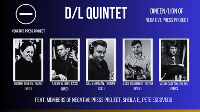 Image: D/L Quintet of Negative Press Project - The Down Low Tour Ruthie Dineen, Andrew Lion, Joel Behrman, Luke Broadbent, Adam Carlson and Special Guest Tom Bergeron