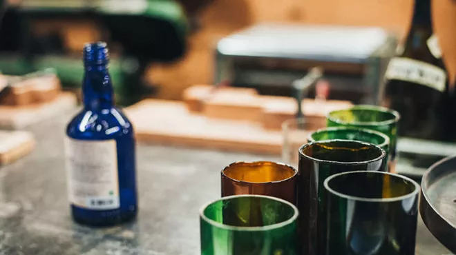 Image: Date Night Turn Wine Bottles into Drinking Glasses