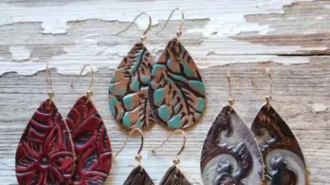 Image: DIY Cave: Intro to Leather Tooling: Earrings
