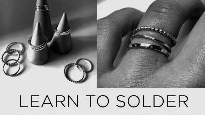 Image: DIY-Intro to Soldering Silver Stacked Rings or Necklace Upgrade