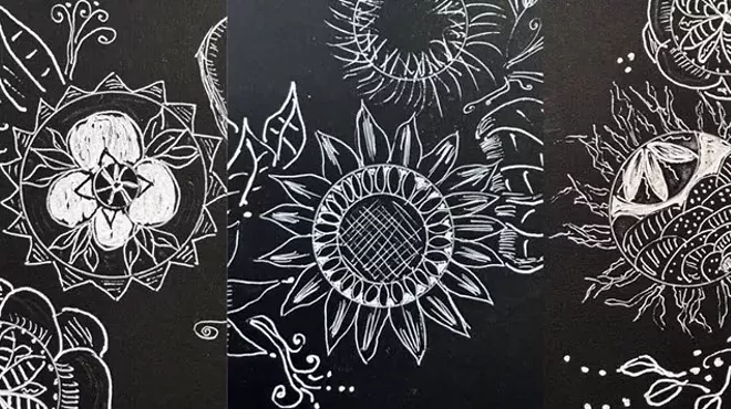 Image: Doodling with White Ink
