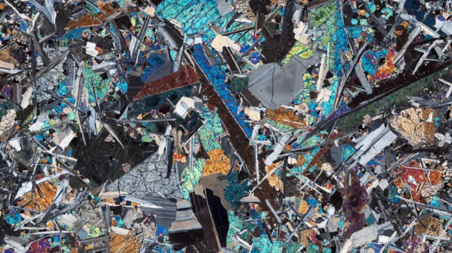 Image: Exhibition Opening: Cosmic Microscapes: Seeing into Rocks from Oregon and Space