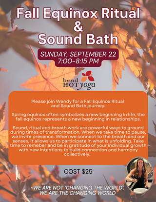 Fall Equinox Ritual and Sound Bath