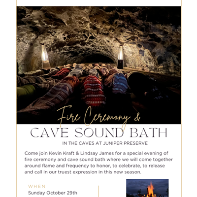 Fire Ceremony and Cave Soundbath
