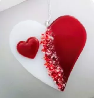 Image: Fused Glass Hearts