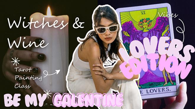 Image: Galentines Witches & Wine: Paint Your Own Tarot Card Workshop
