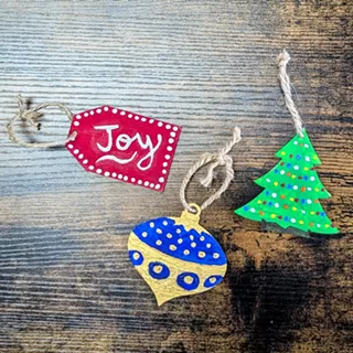 Image: Hand-Painted Wood Ornaments!