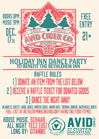 Holiday Inn Dance Party to Benefit the Bethlehem Inn