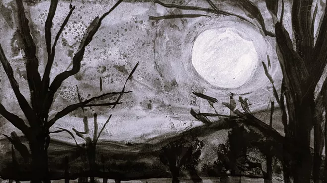 Image: INKTOBER Spooky Trees in India Ink