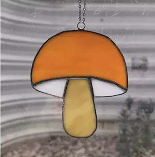 Image: Intro to Stained Glass - Mushroom Suncatchers
