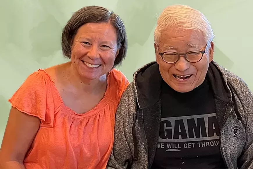 Yukiko Flennaugh and her father, John Nakada.