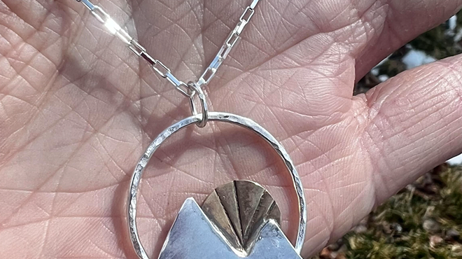 Image: Jewelry Class: Make a Hand-forged Metal Mountain Pendant