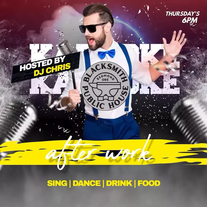 Come join us after work for a fun night of KARAOKE with DJ Chris at Blacksmith Public House! Grab a drink, sing a song, have some tasty food, and unwind with us after a long day.