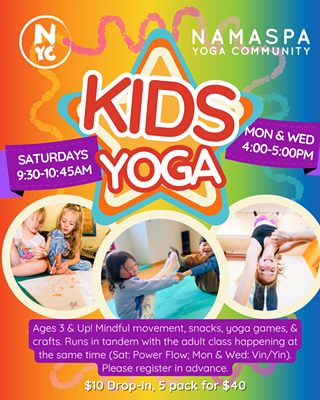 Image: Kid's Yoga at Namaspa!