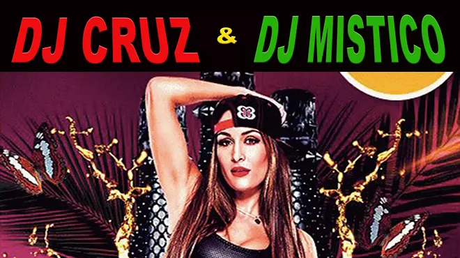 Image: Latin Night - DJ Cruz and DJ Mistico - Live Performer and Live Drummer