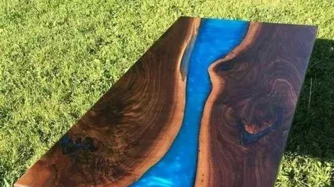 Image: Learn the Basics of Making an Epoxy River Table