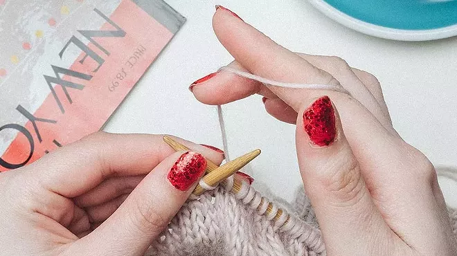 Image: Learn to Knit at Fancywork Yarn Shop