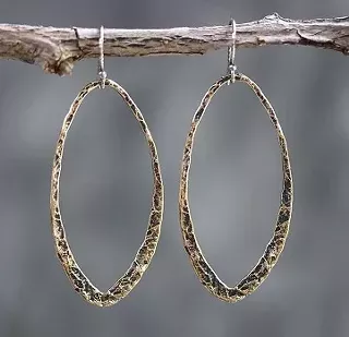 Image: Learn to Make Textured Hoop Earrings