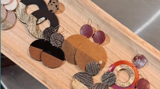 Image: Leather Earrings Class