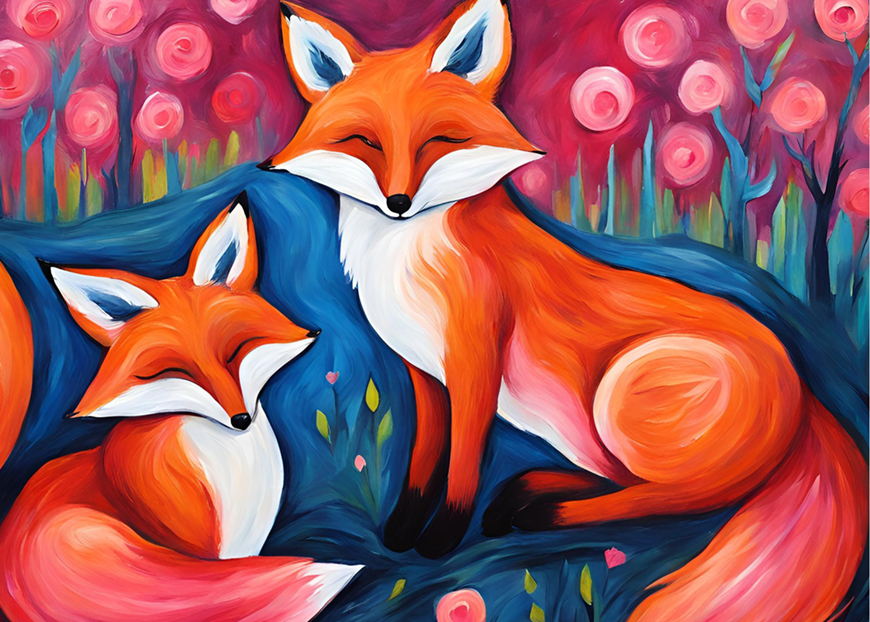 Valentines Foxes