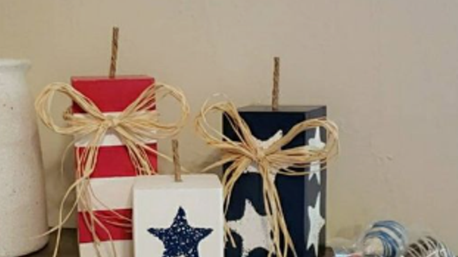 Image: Let's Paint at the DIY Cave - 4th of July Fun!