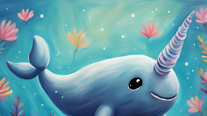 Image: Let's Paint at the DIY Cave - Narwhal