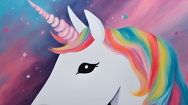 Image: Let's Paint at the DIY Cave - Unicorn