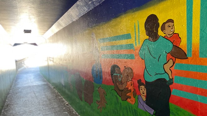 Mural Takes Shape in Franklin Tunnel