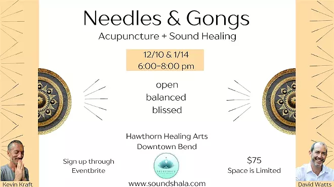 Image: Needles & Gongs &ndash; Community Acupuncture & Sound Healing